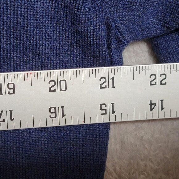 Turtleson Sweater Mens Small Navy Blue Lined Merino 1/4 Zip Marine Lawn MFI4S02 - Picture 14 of 16